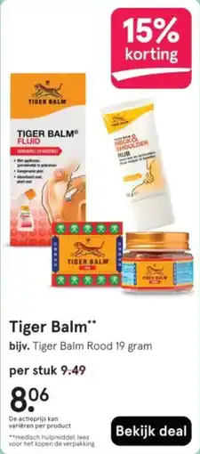 Etos Tiger Balm aanbieding