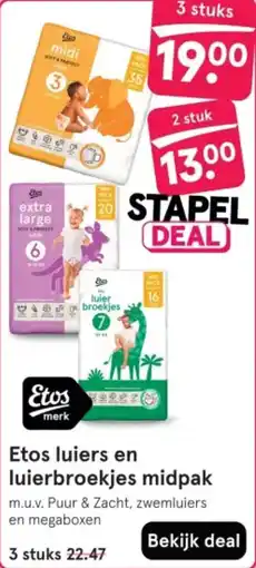 Etos Etos luiers en luierbroekjes midpak aanbieding
