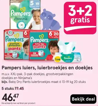Etos Pampers luiers, luierbroekjes en doekjes aanbieding