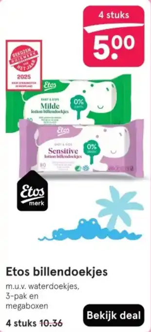 Etos Etos billendoekjes aanbieding