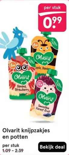 Etos Olvarit knijpzakjes en potten aanbieding