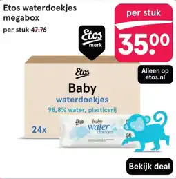 Etos Etos waterdoekjes megabox aanbieding