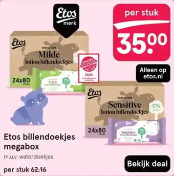 Etos Etos billendoekjes megabox aanbieding