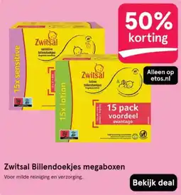 Etos Zwitsal Billendoekjes megaboxen aanbieding