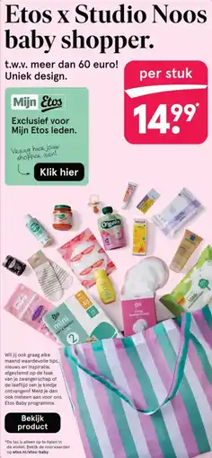 Etos Etos x Studio Noos baby shopper. aanbieding