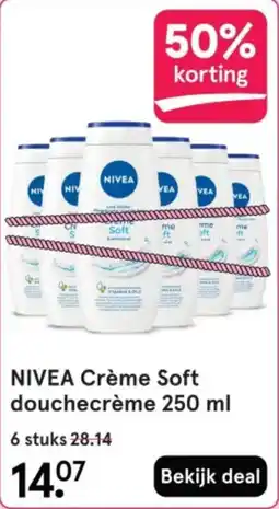 Etos NIVEA Crème Soft douchecrème aanbieding