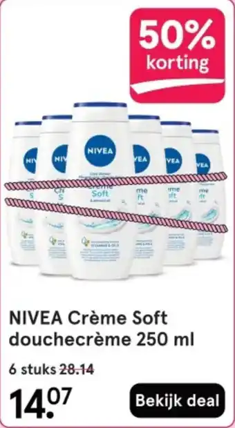 Etos NIVEA Crème Soft douchecrème aanbieding