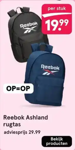 Etos Reebok Ashland rugtas aanbieding
