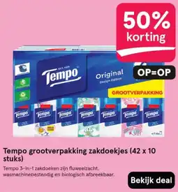 Etos Tempo grootverpakking zakdoekjes aanbieding
