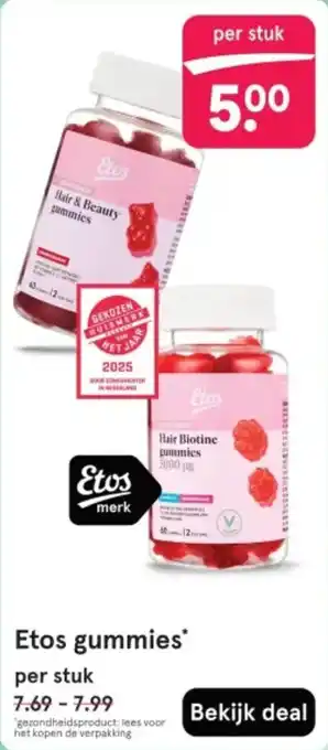 Etos Etos gummies aanbieding