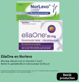 Etos EllaOne en Norlevo aanbieding