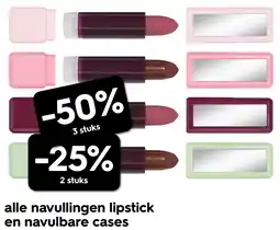 HEMA Alle navullingen lipstick en navulbare cases aanbieding