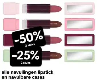 HEMA Alle navullingen lipstick en navulbare cases aanbieding