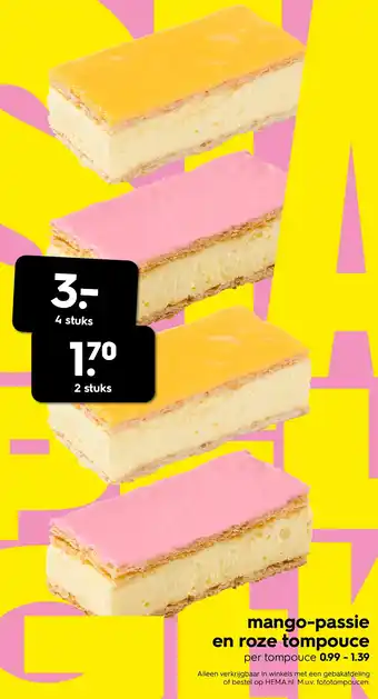 HEMA Mango-passie en roze tompouce aanbieding