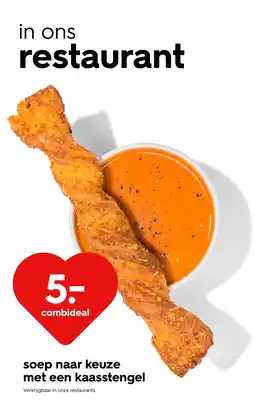 HEMA Soep naar keuze met een kaasstengel aanbieding