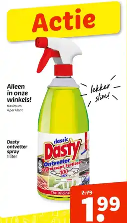 Wibra Dasty ontvetter spray aanbieding