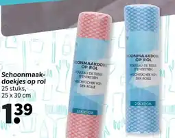 Wibra Schoonmaakdoekjes op rol aanbieding