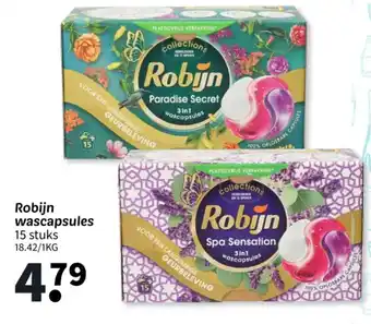 Wibra Robijn wascapsules aanbieding