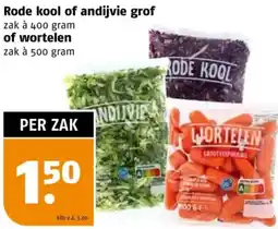 Poiesz Rode kool of andijvie grof of wortelen aanbieding