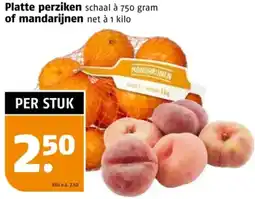 Poiesz Platte perziken of mandarijnen aanbieding