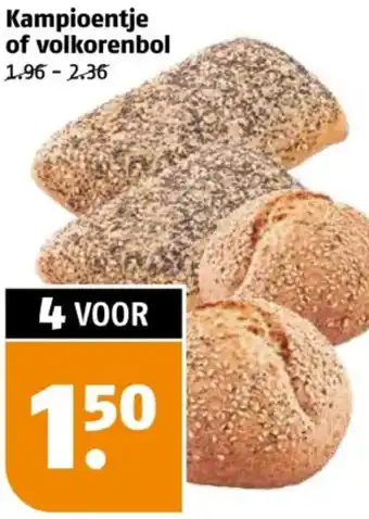Poiesz Kampioentje of volkorenbol aanbieding