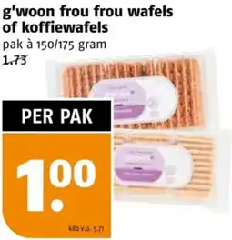 Poiesz G'woon frou frou wafels of koffiewafels aanbieding