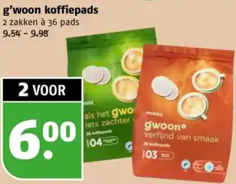 Poiesz G'woon koffiepads aanbieding