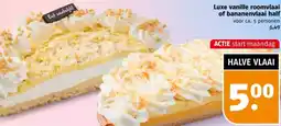 Poiesz Luxe vanille roomvlaai of bananenvlaai half aanbieding