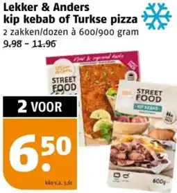 Poiesz Lekker & Anders kip kebab of Turkse pizza aanbieding