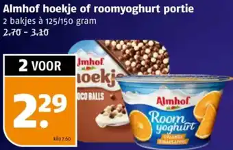 Poiesz Almhof hoekje of roomyoghurt portie aanbieding