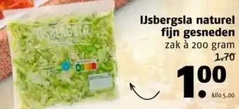 Poiesz IJsbergsla naturel fijn gesneden aanbieding