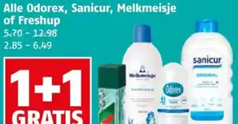 Poiesz Alle Odorex, Sanicur, Melkmeisje of Freshup aanbieding
