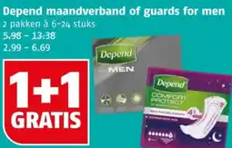 Poiesz Depend maandverband of guards for men aanbieding