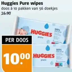Poiesz Huggies Pure wipes aanbieding