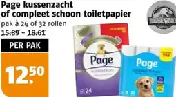 Poiesz Page kussenzacht of compleet schoon toiletpapier aanbieding