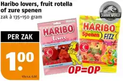 Poiesz Haribo lovers, fruit rotella of zure spenen aanbieding
