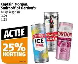 Poiesz Captain Morgan, Smirnoff of Gordon's aanbieding