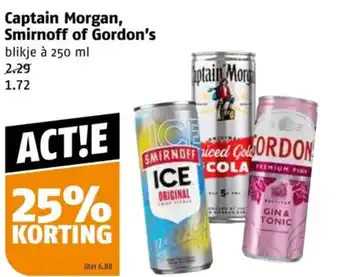 Poiesz Captain Morgan, Smirnoff of Gordon's aanbieding