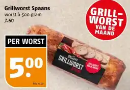 Poiesz Grillworst Spaan aanbieding