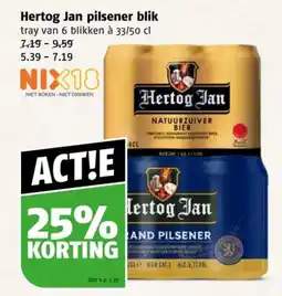 Poiesz Hertog Jan pilsener blik aanbieding