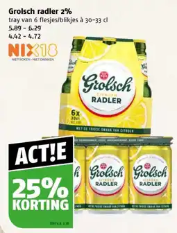Poiesz Grolsch radler 2% aanbieding