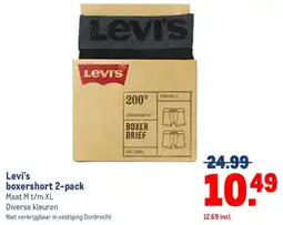 Makro Levi's boxershort 2 pack aanbieding