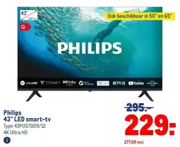 Makro Philips 43" LED smart-tv aanbieding