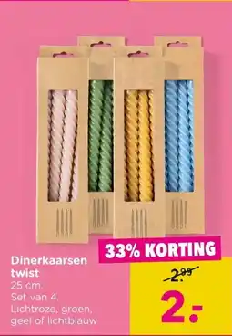 Xenos Dinerkaarsen twist aanbieding