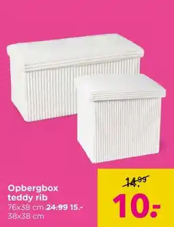 Xenos Opbergbox teddy rib aanbieding