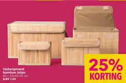Xenos Opbergmand bamboe latjes aanbieding