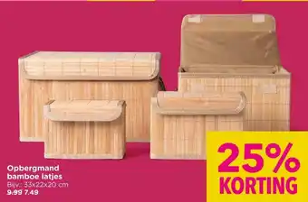 Xenos Opbergmand bamboe latjes aanbieding