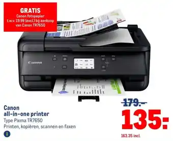 Makro Canon all-in-one printer aanbieding