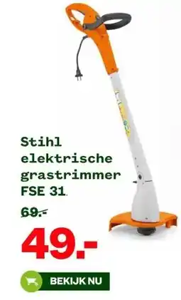 Welkoop Stihl elektrische grastrimmer FSE 31. aanbieding