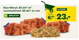 Welkoop Haardhout 22 dm³ of aanmaakhout 20 dm³ in net aanbieding